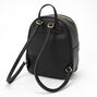 Faux Leather Pearl Studded Small Backpack - Black,