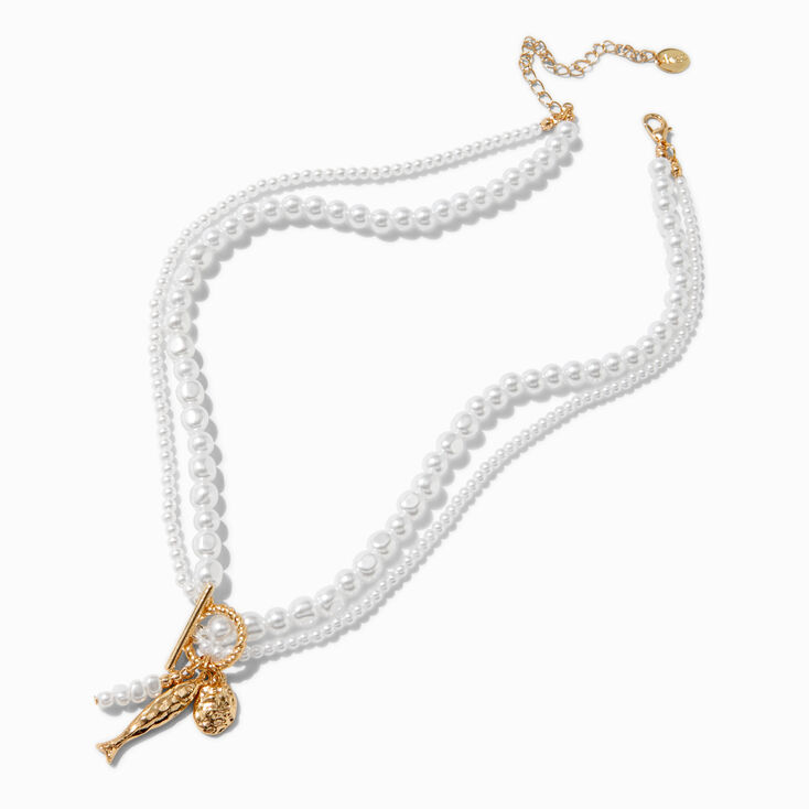 Pearl Toggle Beach Multi-Strand Necklace,
