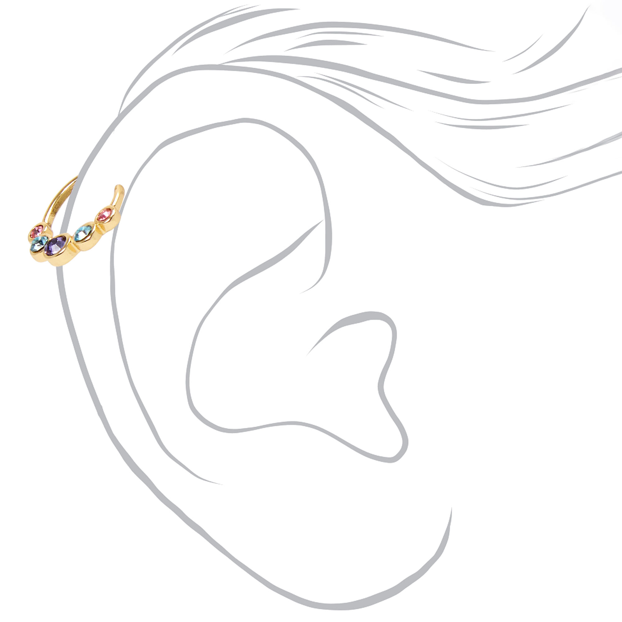 Gold 16G Butterfly Dream Cartilage Earrings - 3 Pack,