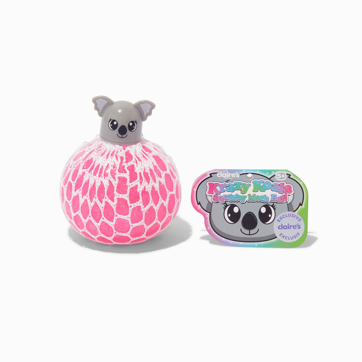 Claire&#39;s Exclusive Krazy Koala Squishy Mesh Ball Fidget Toy Keyring - Styles Vary,