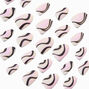 Black &amp; Purple Swirl Almond Vegan Faux Nail Set - 24 Pack,