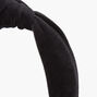 Black Corduroy Knotted Headband,