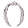 Bandana Knotted Headband - Light Grey,