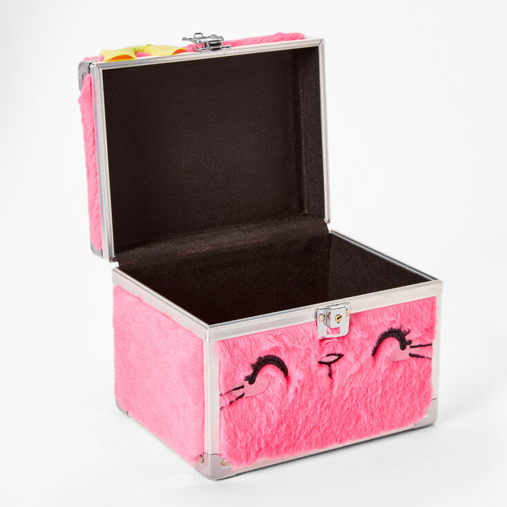 Pink Cat Furry Lock Box,