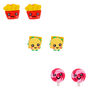 Fast Food Stud Earrings - 3 Pack,