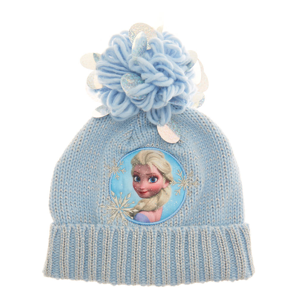 Disney Frozen Woolly Hat Pale Blue