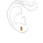 Pineapple Stud Earrings - Yellow,