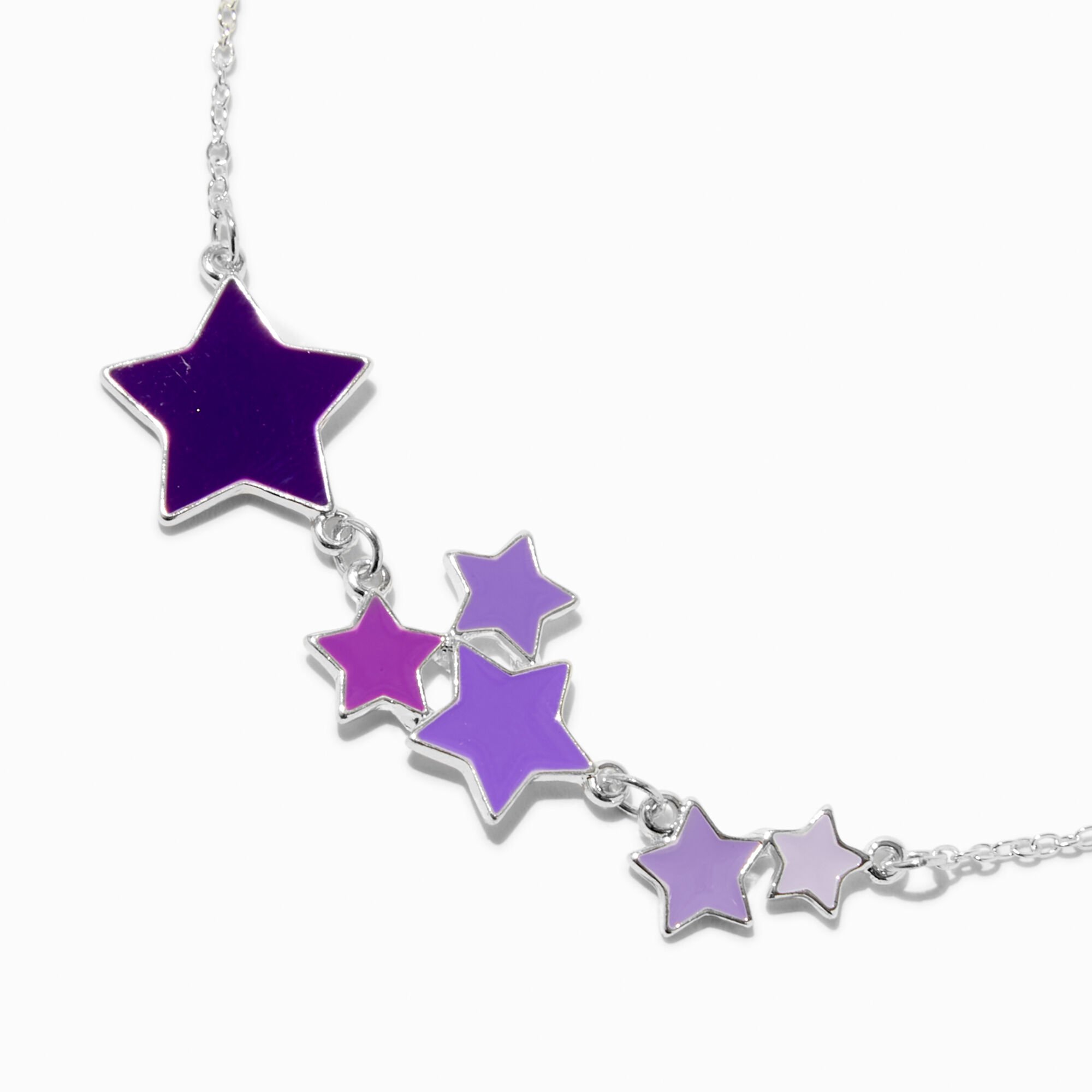 Purple Ombré Star Pendant Necklace,