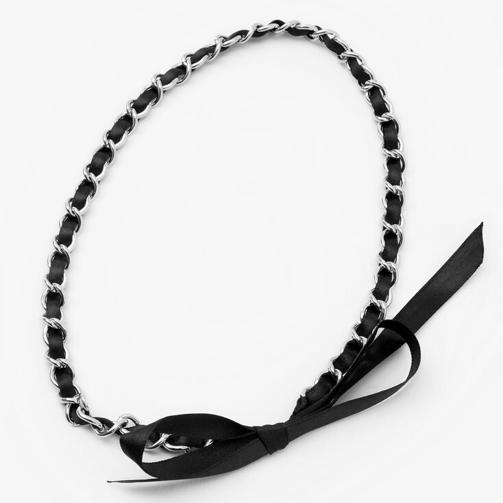 Black Bow Tie Chain Necklace,