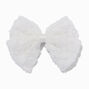 Claire&#39;s Club White Rose Hair Bow Clip,