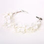 Mini Flower Hair Swag - White,