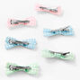 Claire&#39;s Club Pastel Gingham Hair Bow Clips - 6 Pack,