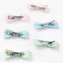 Claire&#39;s Club Pastel Gingham Hair Bow Clips - 6 Pack,