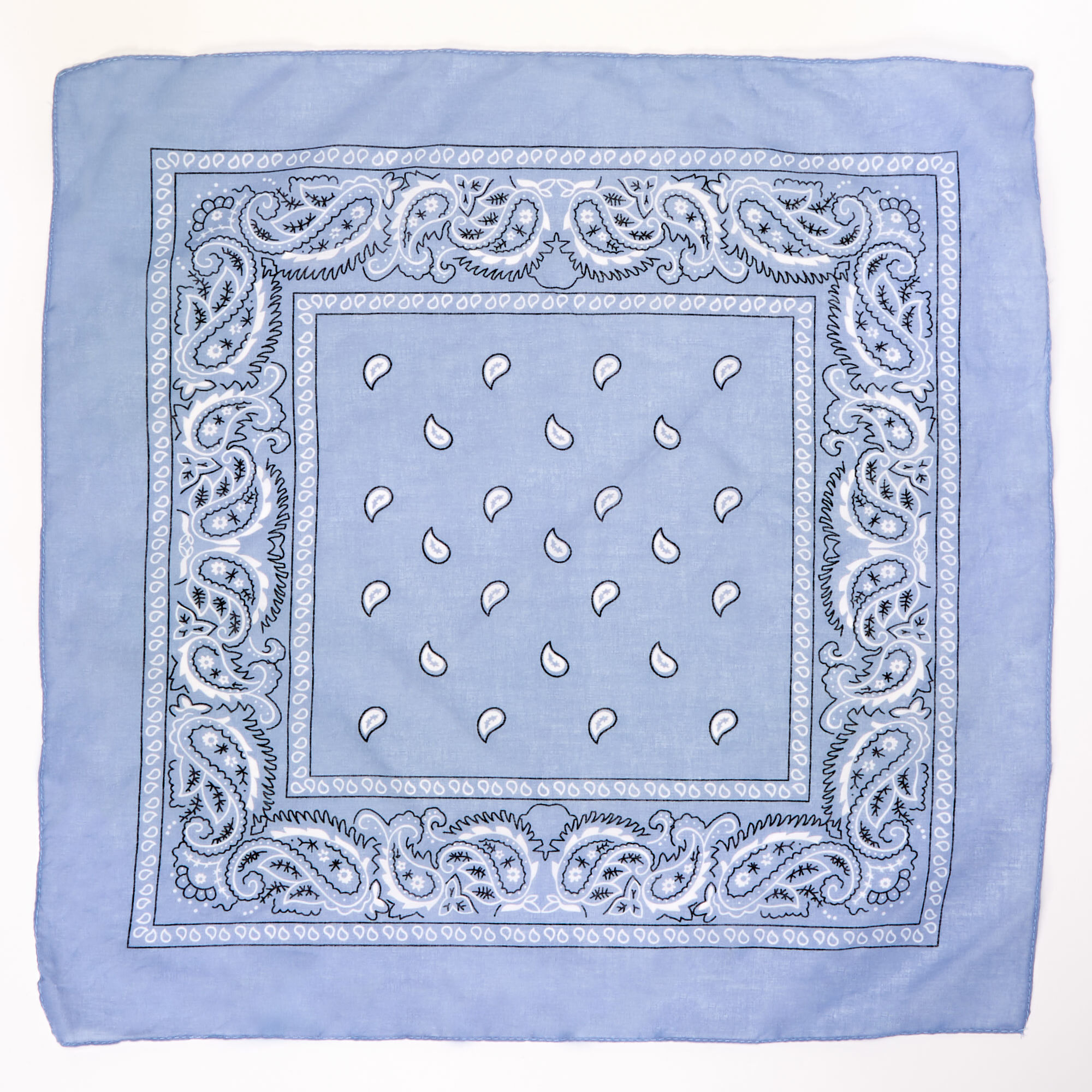 Paisley Bandana Headwrap - Chambray Blue,