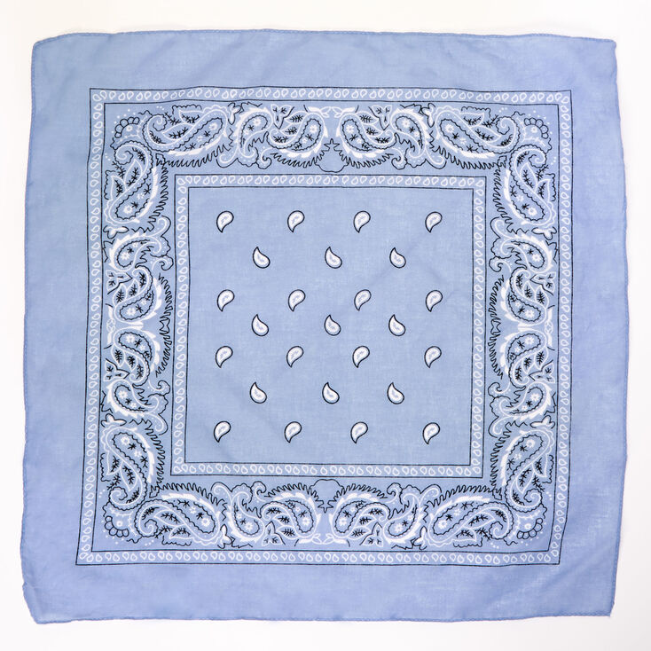 Paisley Bandana Headwrap - Chambray Blue,