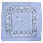 Paisley Bandana Headwrap - Chambray Blue,