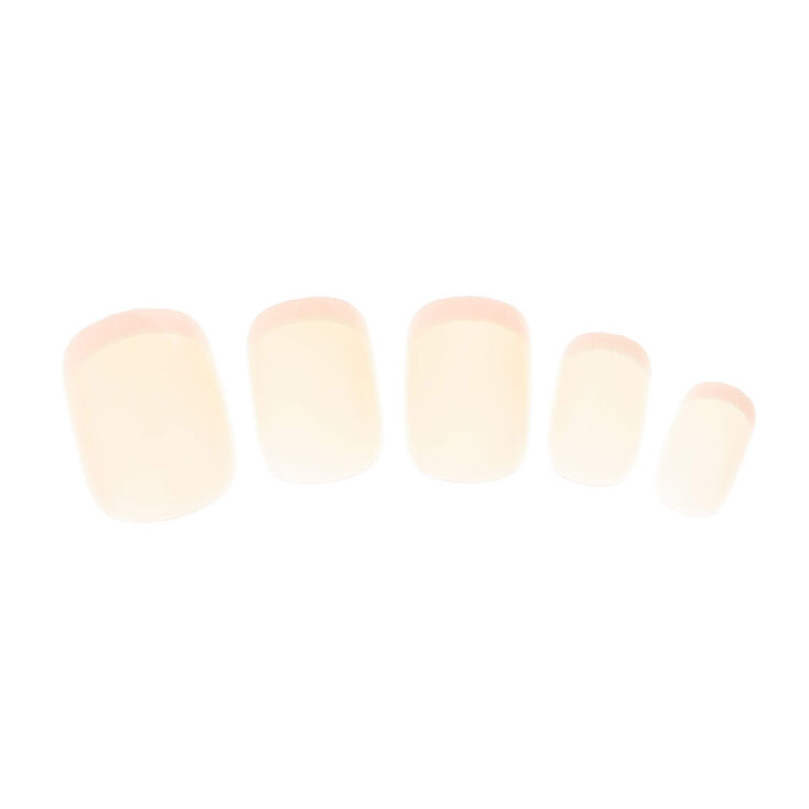 Lot de 24&nbsp;faux ongles naturels style French manucure,