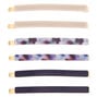 Gold Marble Hair Pins - Navy, 6 Pack,
