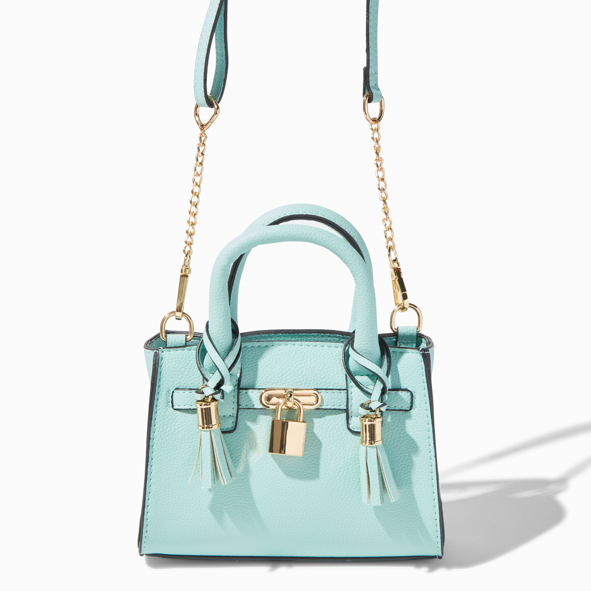 Mint Green Tassel Small Crossbody Satchel Claire s US
