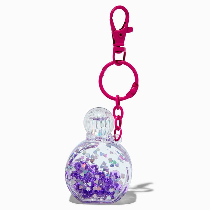Perfume Bottle Water-Filled Keychain,
