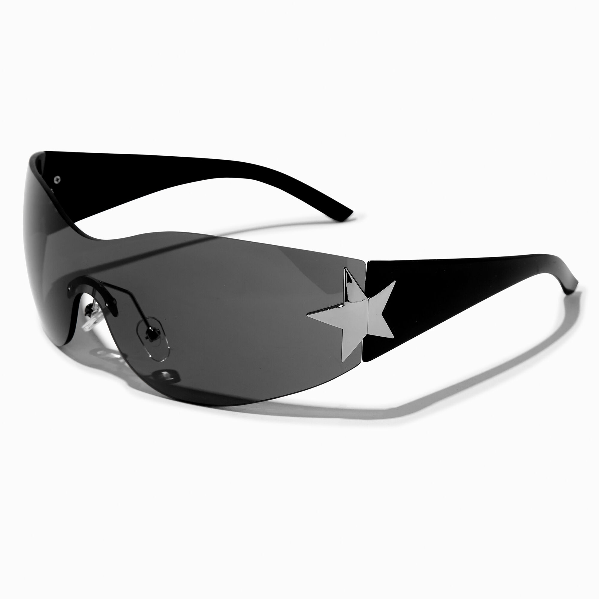 Claire's Lunettes de soleil étoile enveloppantes noires