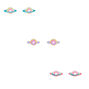 Saturn Donut Stud Earrings - 3 Pack,