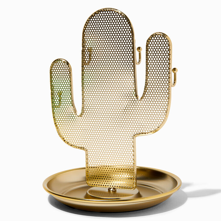 Gold Saguaro Cactus Jewelry Holder,