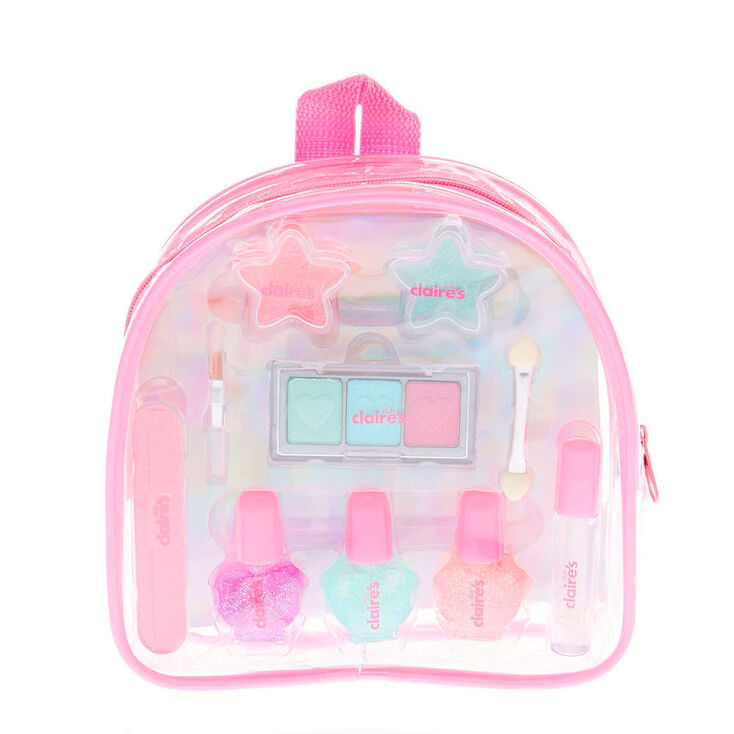 Palette compacte de maquillage style sac &agrave; dos &agrave; paillettes pastel Claire&#39;s&nbsp;Club,