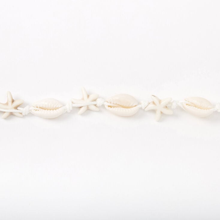 Cowrie Star Seashell Choker Necklace,