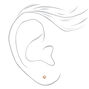14kt Yellow Gold 3mm Crystal Silk Studs Ear Piercing Kit with Ear Care Solution,