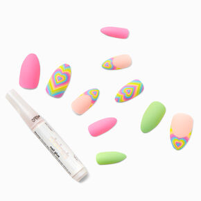 90&#39;s Heart Stiletto Vegan Faux Nail Set &#40;24 pack&#41;,