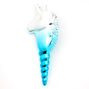 Metallic Ombre Unicorn Head Paddle Hair Brush - Turquoise,