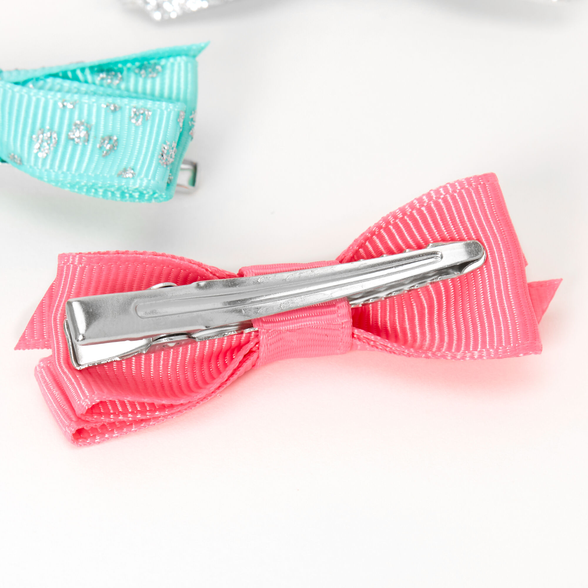 Claire's Club Mixed Tropical Summer Bow Hair Clips - 6 Pack,