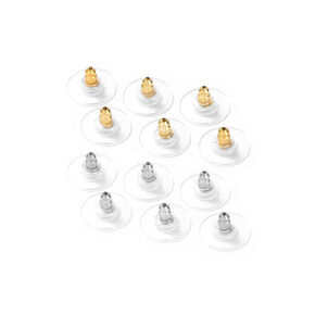 Mixed Metal Supportive Earring Backs - 12 Pack,