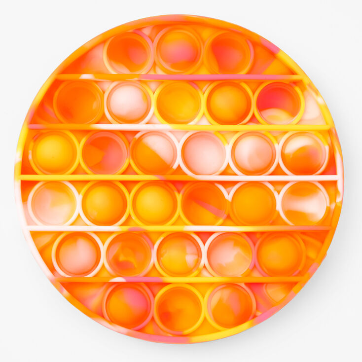 Pop Poppers Tie Dye Circle Fidget Toy - Orange,