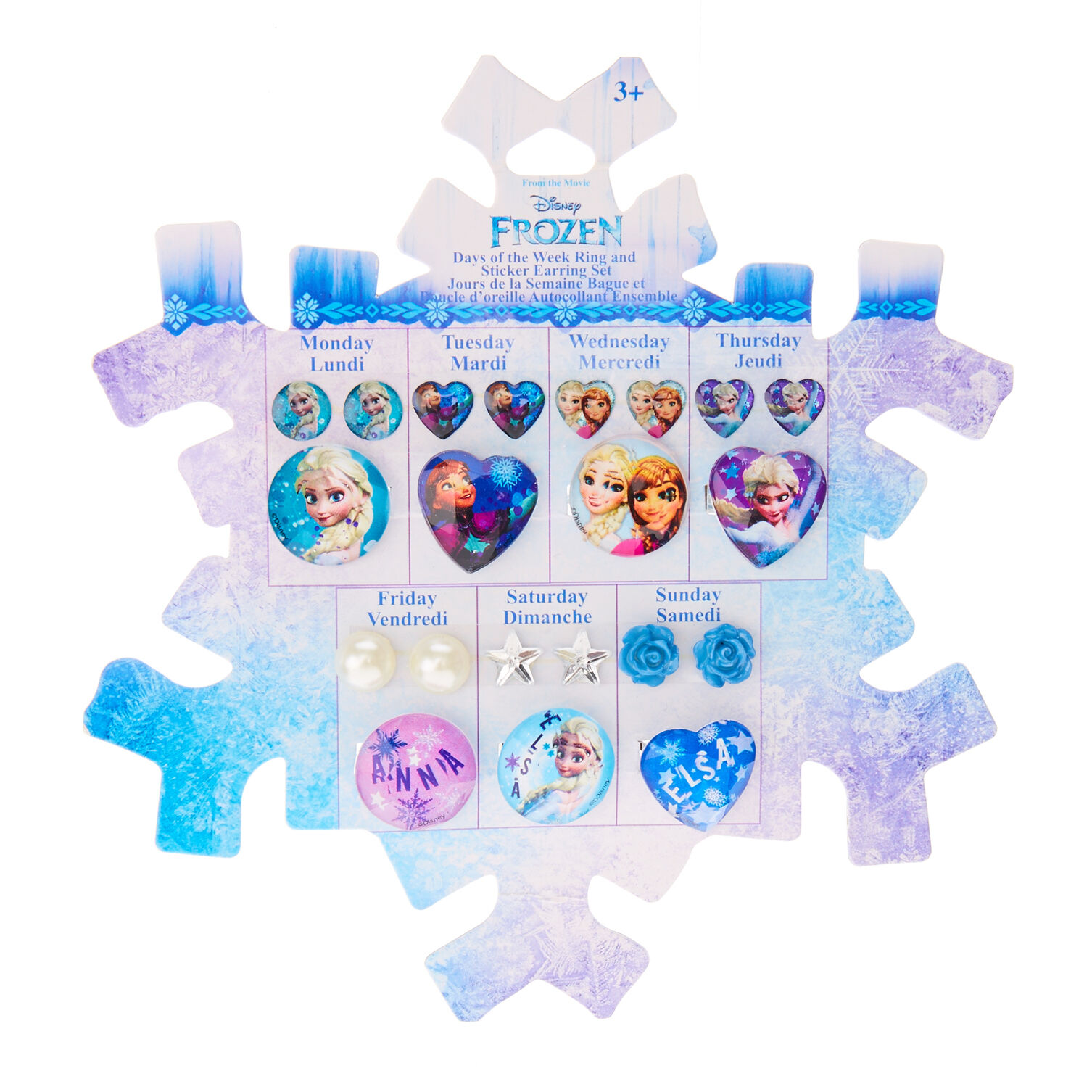 Disney Frozen Snowflake 7 Day Jewellery Set,