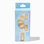 Glossy Butter Yellow Squoval Vegan Faux Nail Set - 24 Pack,