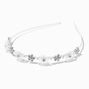 Silver Frosted Flower Headband,