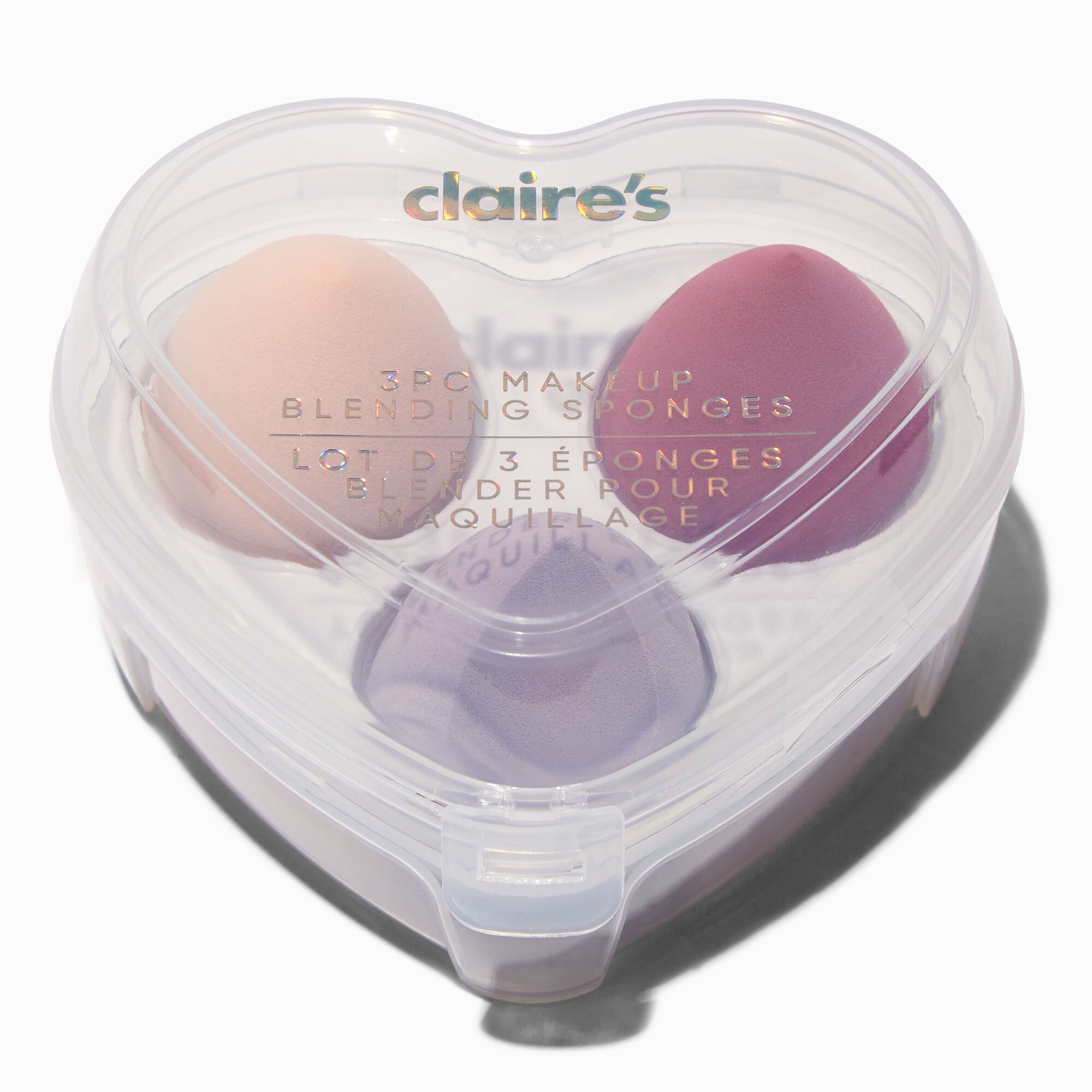 View Claires Heart Makeup Sponge Set 3 Pack information