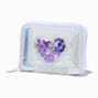 Shaker Heart Clear Zip Around Wallet,
