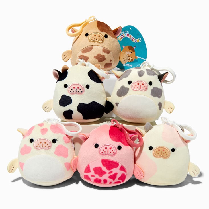 Squishmallows&trade; 3.5&quot; Seacow Plush Bag Clip - Styles Vary,