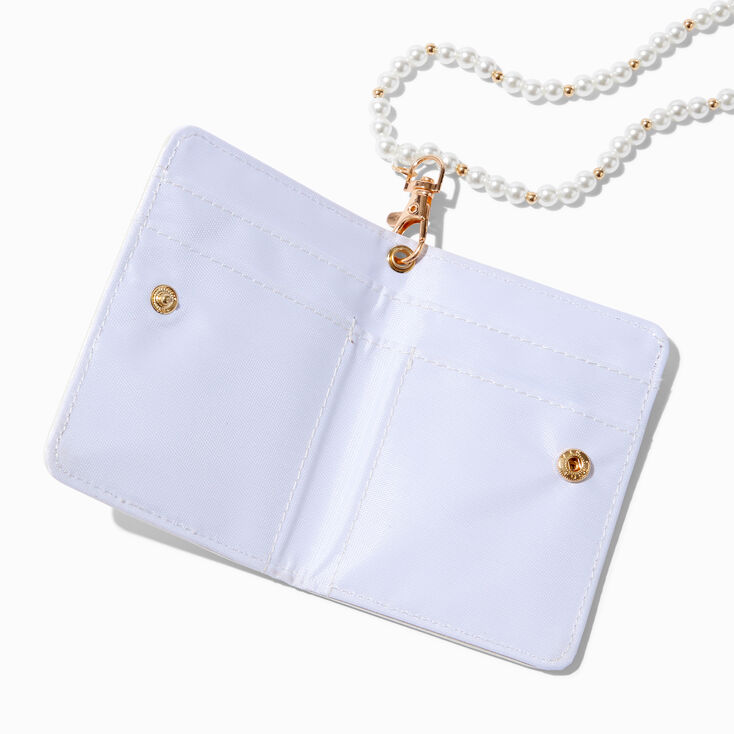 Cherry Emblem Wallet with Beaded Lanyard,