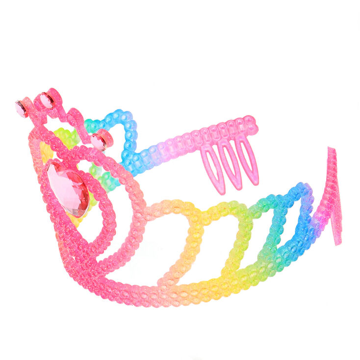 Claire&#39;s Club Rainbow Glitter Crown,