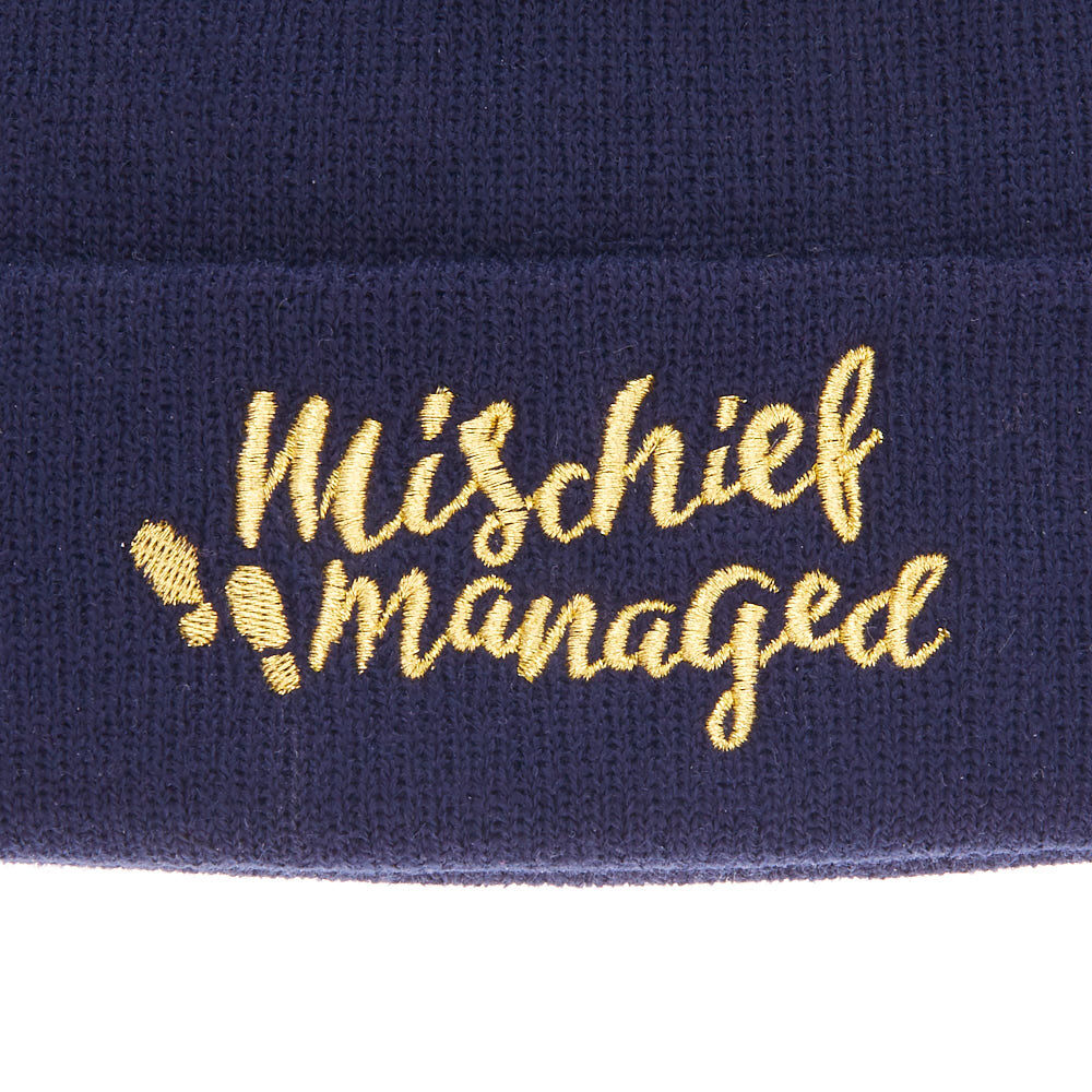 Bonnet bleu « Mischief Managed » de Harry Potter™,
