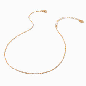 Gold-tone Delicate Twisted Necklace,