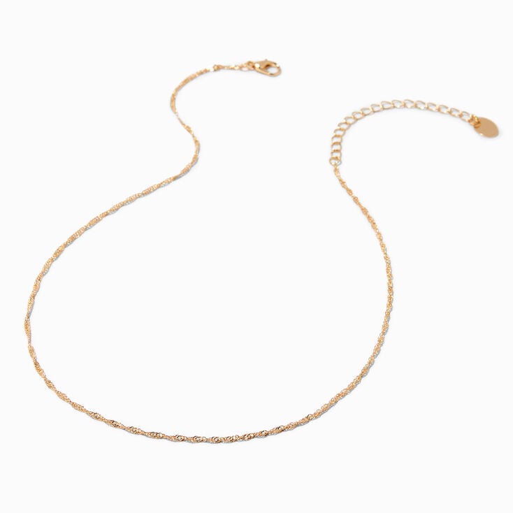 Gold Delicate Twisted Necklace,