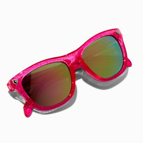 Lunettes de soleil r&eacute;tro &agrave; paillettes rose vif Claire&#39;s Club,