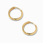 C LUXE by Claire&#39;s 18k Yellow Gold Plated 12MM Clicker Hoop Earrings,
