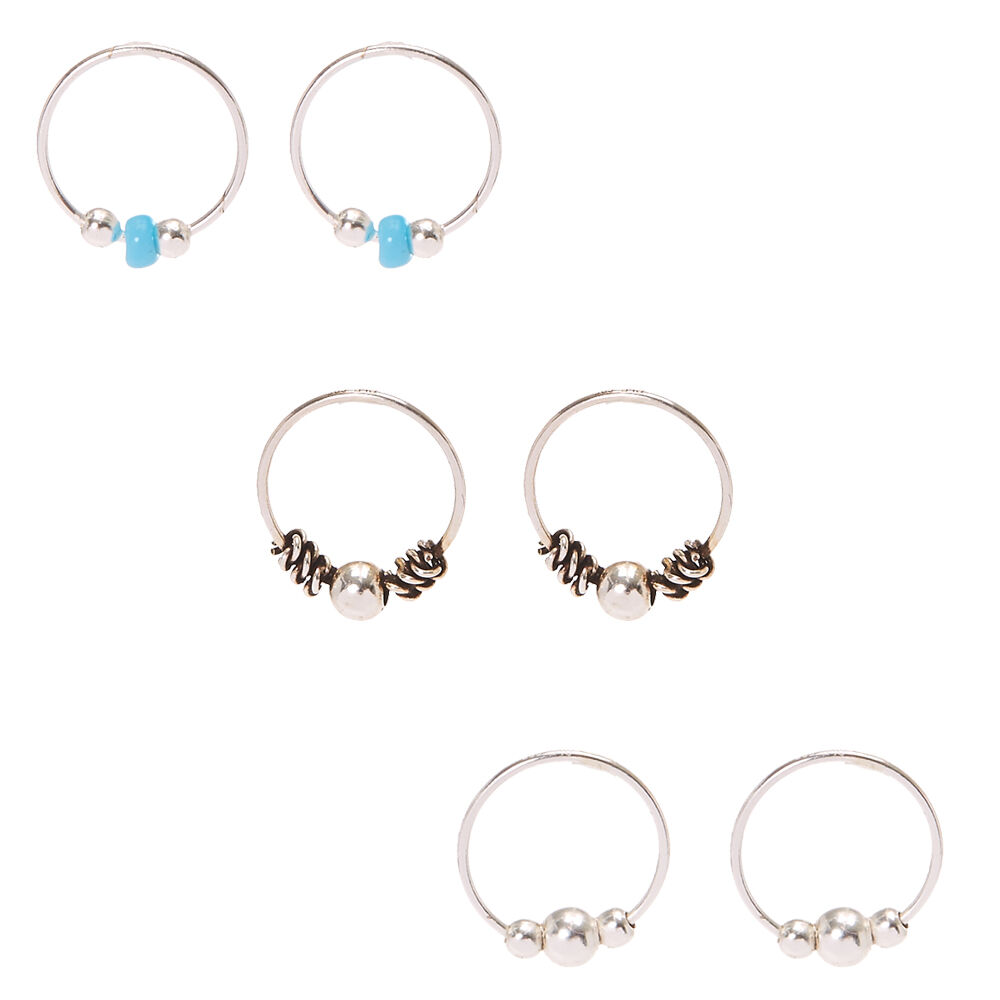 Claire's sterling silver hoops cheap