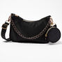 Black Dual Strap Crossbody Bag,